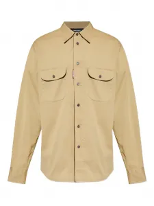 Куртка-рубашка с карманами Dsquared2, коричневый