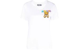 Длинная футболка с принтом MOSCHINO, белая