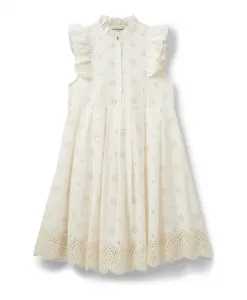 Белое платье с английской вышивкой Sofie Schnoor, белый
