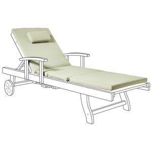 Подушка для шезлонга, зеленая, 58/189 см, Toscana/Java/Amantea Premium Beliani, зеленый