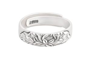 OWNREWARDS Кольцо из серебра 999 пробы с открытыми концами унисекс