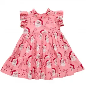 Детское платье Дженнифер в розовом костюме Санты с леденцом-тростью Pink Chicken