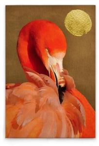 Картина на холсте A.S. Création FLa mingo in Sun цвет rotgoldbraun