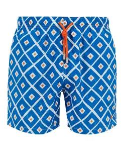 Мужские синие плавки с ромбовидным узором Gallo, мультиколор
