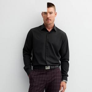 Мужская кв. Классическая рубашка 9 Regular-Fit Performance, устойчивая к морщинам Apt. 9, цвет Black Solid