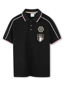 BOSS Kidswear рубашка поло с короткими рукавами, черный