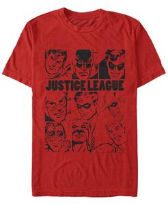 Мужская футболка с короткими рукавами DC Hero League League Justice Box Up Fifth Sun, красный