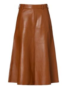 Mart Visser Кожаная юбка Делилы, коньячный цвет