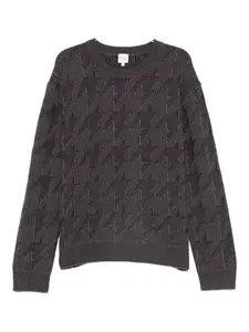 Свитер с геометрическим узором Paul Smith, коричневый