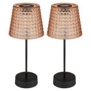 Комплект из 2 светодиодных уличных светильников с эффектом кристалла, черного цвета Globo Lighting, черный