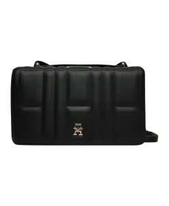 Стеганая сумка через плечо с монограммой Tommy Hilfiger, черный