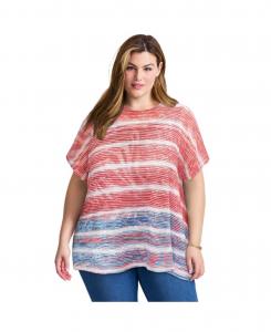 Легкий женский свитер "летучая мышь" AVENUE, Americana stripe border