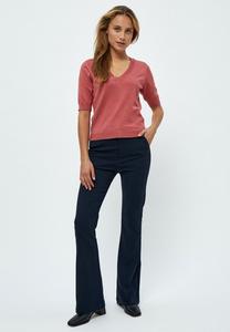 Базовая футболка MIMILLA V- NECK KNIT TEE 1 Minus, крапчатый красный