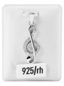 Adeliás Женский кулон из серебра 925 пробы с кубическим цирконием в серебряной оправе