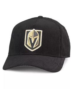 Мужская черная вельветовая регулируемая шляпа Vegas Golden Knights с цепной строчкой American Needle, черный