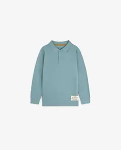 Детская рубашка поло с длинным рукавом и рисунком на спине Scalpers, зеленый