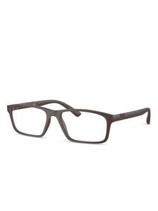 Emporio Armani очки в прямоугольной оправе, коричневый