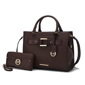 Женская сумка-шоппер Virginia из веганской кожи с кошельком от Mia K MKF Collection By Mia K., Coffee