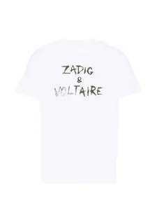 Футболка с коротким рукавом Zadig & Voltaire Kids, белый