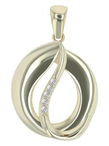 Adeliás Женский кулон из золота 333 пробы с кубическим цирконием в золоте