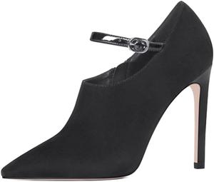 Женские ботильоны FYS с острым носком, стильные короткие сапожки с ремешком на щиколотке, высокие каблуки-стилетто, боковая молния, вечерние и праздничные туфли, размеры US 4-15