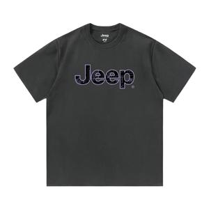 Футболка с круглым вырезом для школьников Jeep, темно-серый