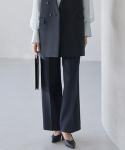 Широкие брюки с высоким перекрещиванием и двойным крестом