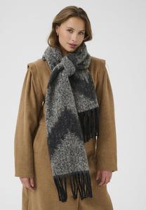 Шарф Kaffe Scarf, Black Broken White/Grey