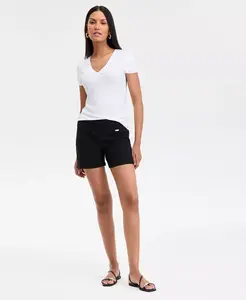 Женские шорты Mid Rise на резинке I.N.C. International Concepts, черный