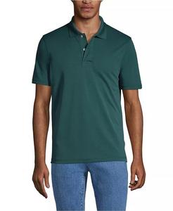 Мужское поло с коротким рукавом из полиэстера Lands' End, зеленый