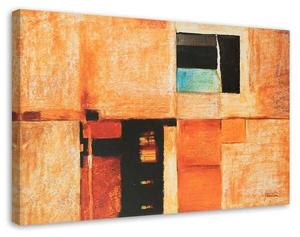 Картина на холсте Feeby Orange Abstrakt wie gemalt, оранжевый