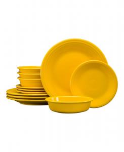 Классический набор посуды Classic Rim, 12 предметов, на 4 персоны Fiesta, цвет daffodil