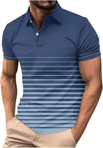 Мужская футболка Casual с коротким рукавом, V-образным вырезом и воротником