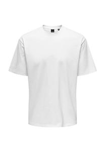 Футболка, натуральный хлопок, мужская ONLY & SONS, цвет 209112 Bright Whi