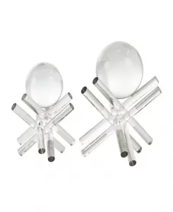 Декоративная скульптура в стиле кристального Джека с прозрачными шарами, набор из 2 штук Rosemary Lane, clear