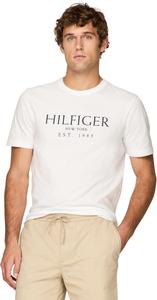 Мужские хлопковые футболки Tommy Hilfiger с коротким рукавом и логотипом, также доступны в размерах для больших и высоких размеров, White