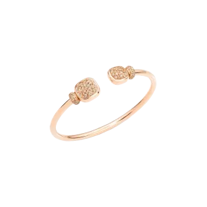 Браслет Pomellato Nudo из розового золота с коричневыми бриллиантами и белыми топазами