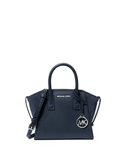 Кожаная сумка Avril очень маленького размера Michael Kors, синий