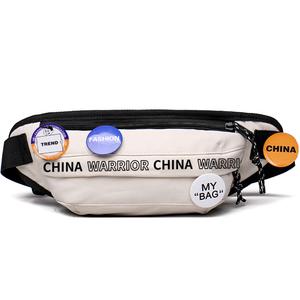 Воин нейлоновая одноплечевая поясная сумка через плечо Tubas унисекс черный/экрю