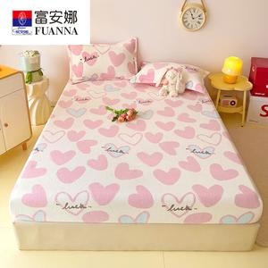 Fuanna Простыня на резинке 120х200 см из молочного вельвета, утепленная флисовая