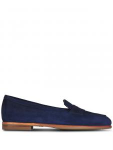 Замшевые лоферы Santoni, синий
