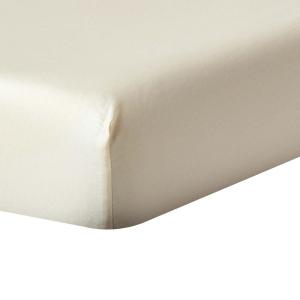 Простыня на резинке Homescapes, 150x200 см, крем