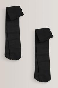 Комплект из 2 пар школьных колготок плотностью 80 ден Next, черный