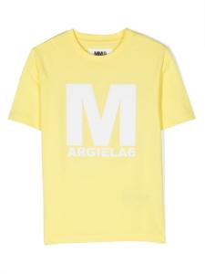 MM6 Maison Margiela Kids футболка с логотипом, желтый