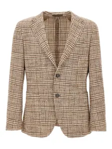 Однобортный пиджак BOSS, коричневый