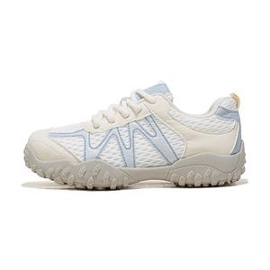 Амортизирующие, противоскользящие, дышащие, низкие, повседневные туфли для женщин RENBEN, White Yellow Blue