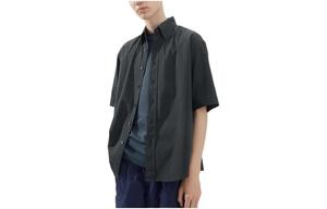 Мужская рубашка U Collection темно-серого цвета Uniqlo, темно-серый