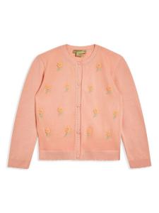 Stella McCartney Kids кардиган вязки интарсия, розовый