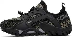 Мужские водные кроссовки для походов большого размера, трейловые кроссовки, легкие, быстро сохнущие, с противоскользящей подошвой для рыбалки, треккинга и прогулок по рекам Qacksv, зеленый