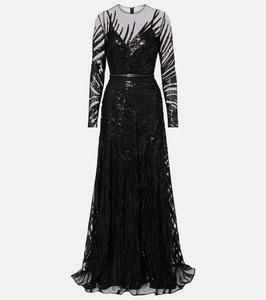 Украшенное платье Elie Saab, черный